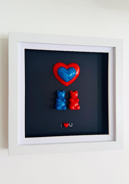 Inseparable: Resin Bear Pair with Nested Heart