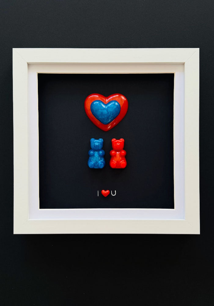 Inseparable: Resin Bear Pair with Nested Heart
