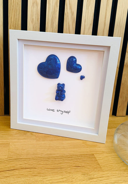 Blue Within: Resin Bear Self-Love Frame