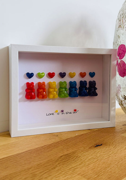 Love Is in the Air: Rainbow Resin Gummy Bear Celebration