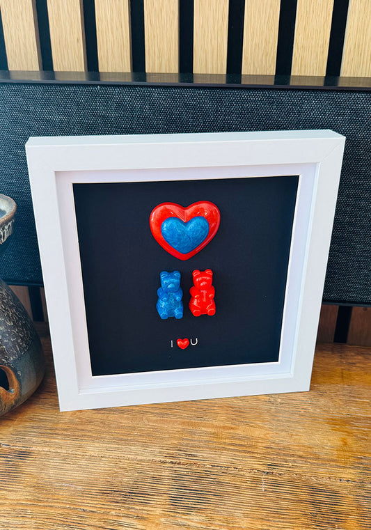 Inseparable: Resin Bear Pair with Nested Heart